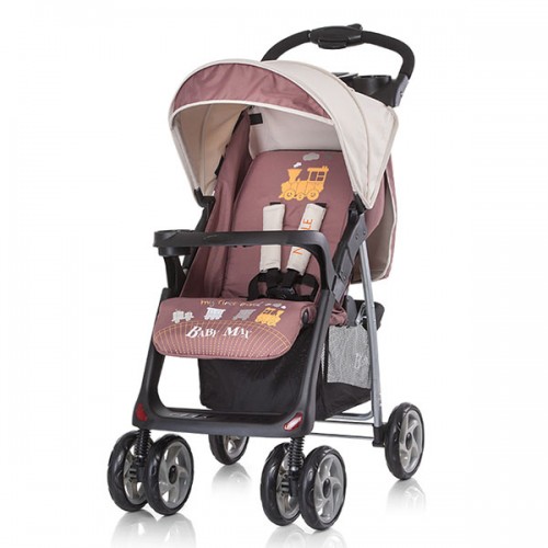 Carucior Baby Max Nicole 2 in 1 cu scaun auto brown