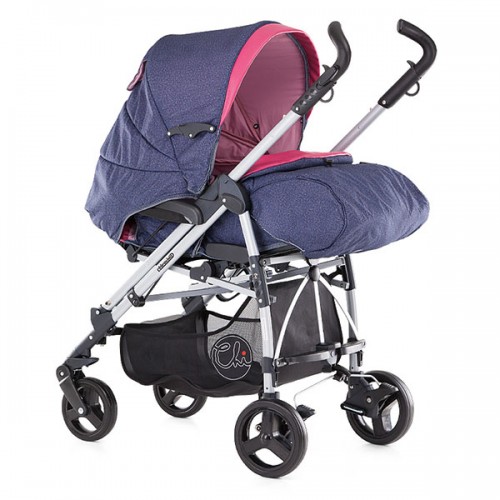 Carucior Chipolino Pooky denim/rose