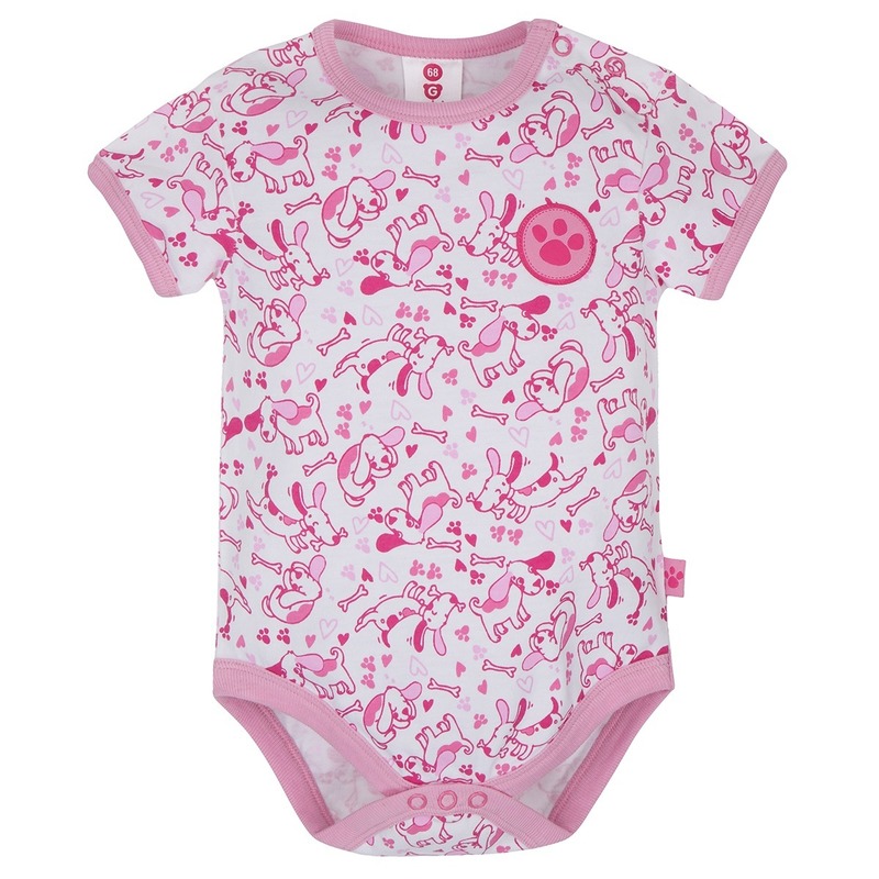 Gmini Body cu maneca scurta Prima Pink