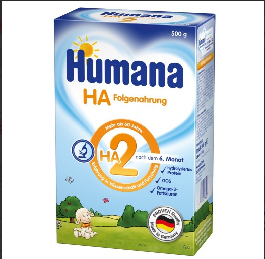 Lapte praf Humana HA 2 de la 6 luni 500 g