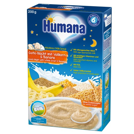 Cereale Humana noapte buna cu fulgi de ovaz si banane de la 6 luni 200 g