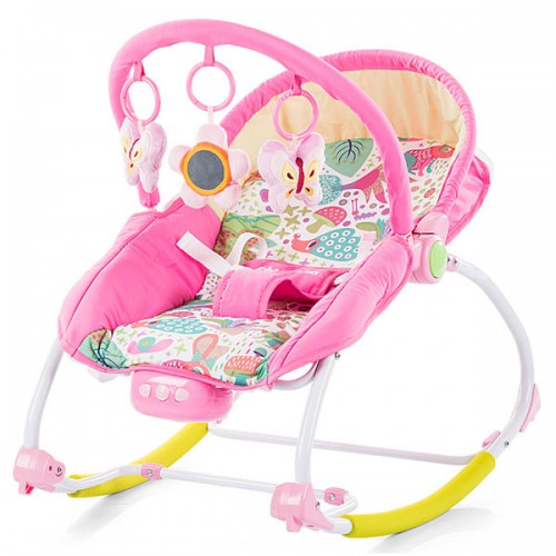 Balansoar musical cu vibratii Chipolino Relax pink