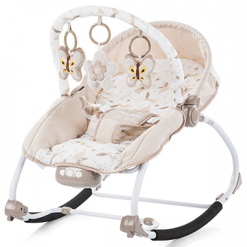 Balansoar musical cu vibratii Chipolino Relax beige sheep