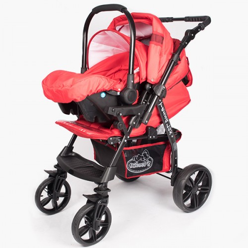 Carucior Hubners Tessa Lux 3 in 1 rosu image 2