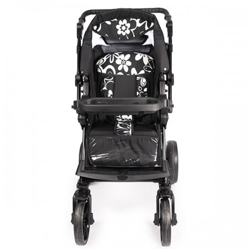 Carucior Hubners Tessa Lux 2 in 1 negru floricele image 4