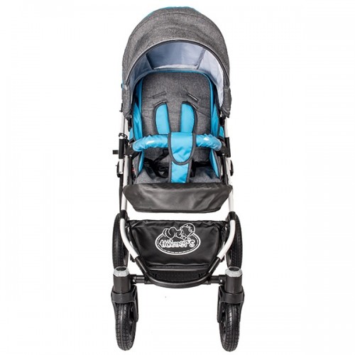 Carucior Hubners Dalia Lux 3 in 1 albastru gri image 3