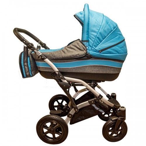 Carucior Hubners Dalia Lux 3 in 1 albastru gri image 6