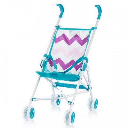 Carucior pentru papusi Chipolino Mimi blue zig-zag