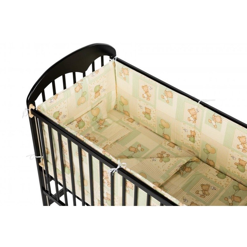 Babyneeds Lenjerie patut 5 piese Ursuleti colorati Crem image 2