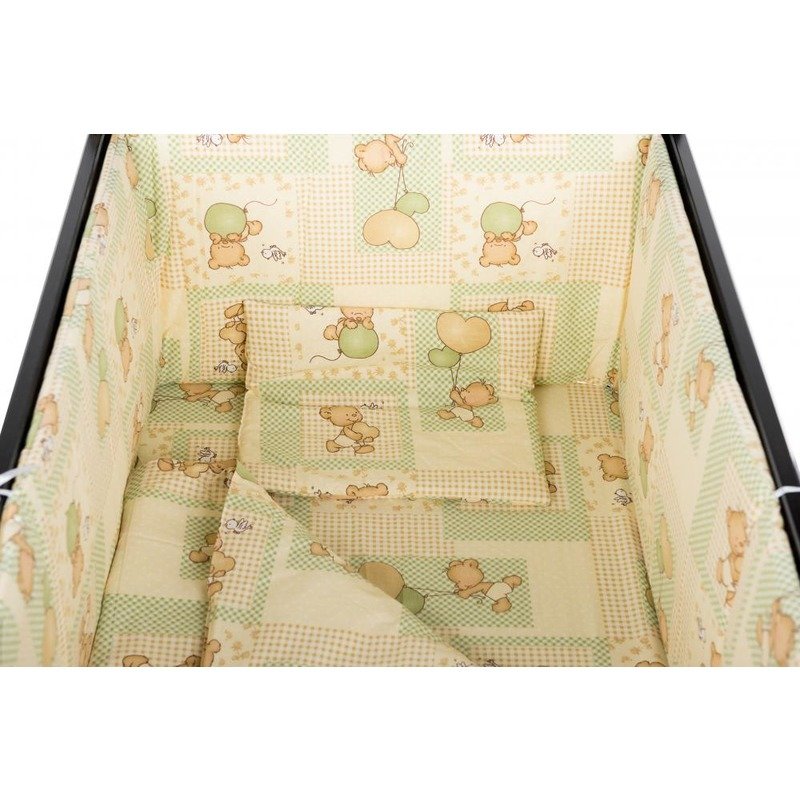 Babyneeds Lenjerie patut 5 piese Ursuleti colorati Crem image 4