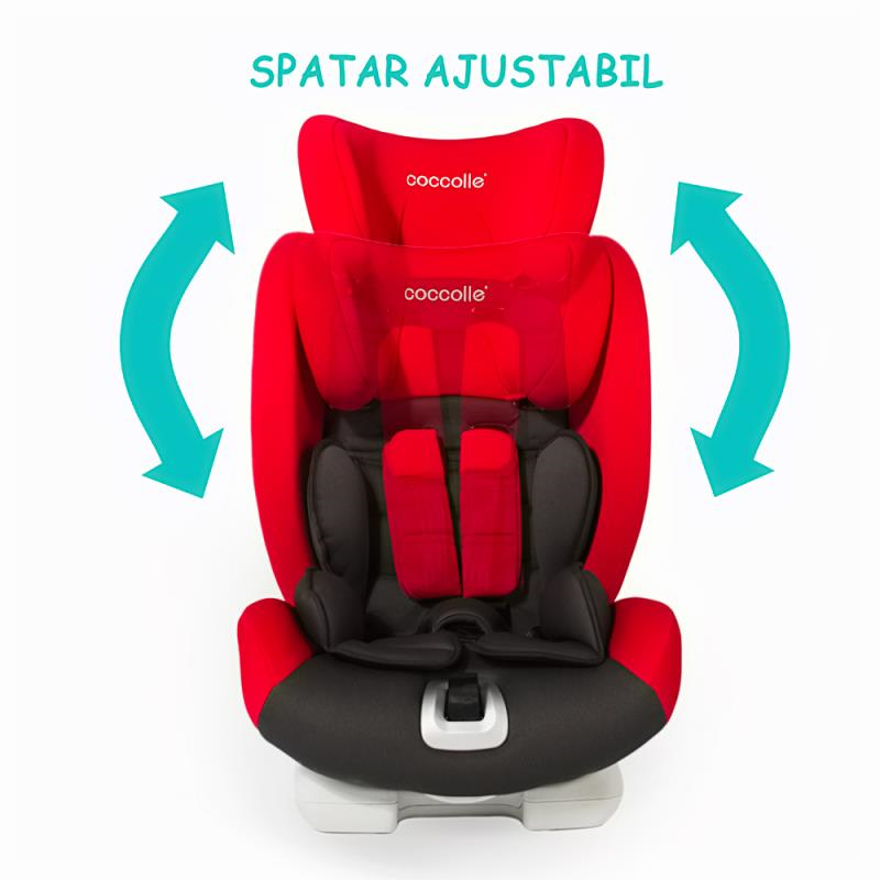 Scaun auto cu Isofix grupa 9-36 kg COCCOLLE Vela-Fix rosu image 1