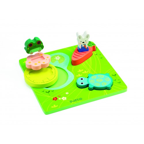 Puzzle relief  Djeco 1,2,3 froggy 