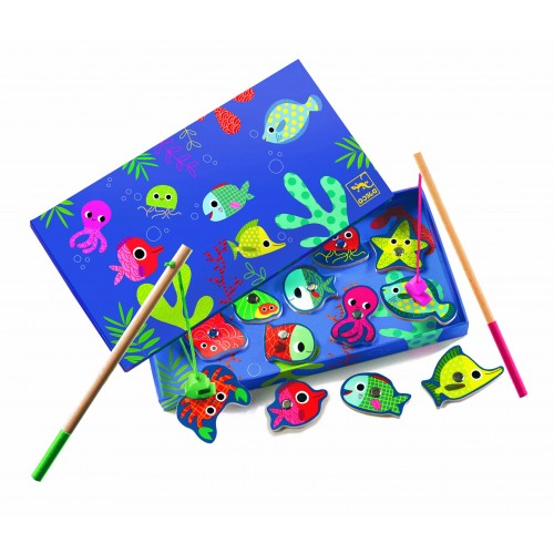 Joc de pescuit magnetic peşti colorați Djeco   image 1