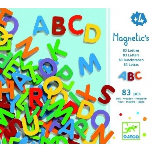83 Litere magnetice pentru copii- Djeco image 2