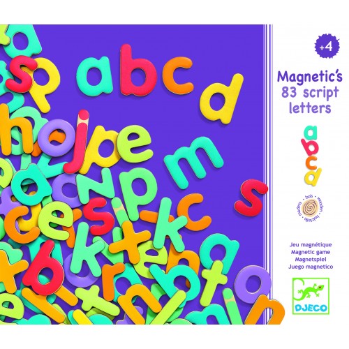 83 Litere magnetice colorate pentru copii- Djeco image 1