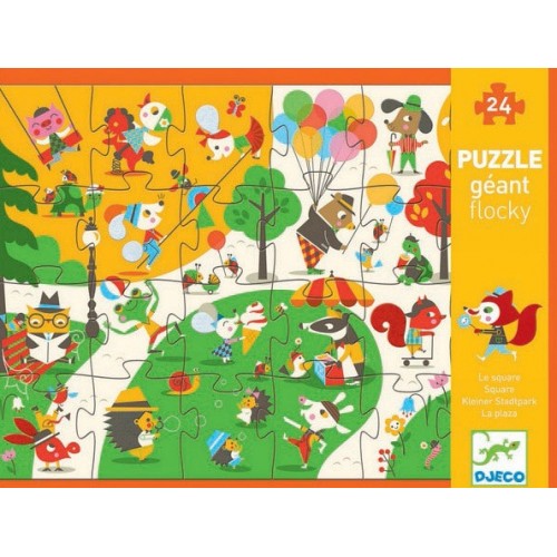 Puzzle gigant Djeco în parc