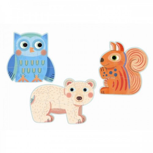 Set Puzzle-uri evolutive Djeco animale image 1