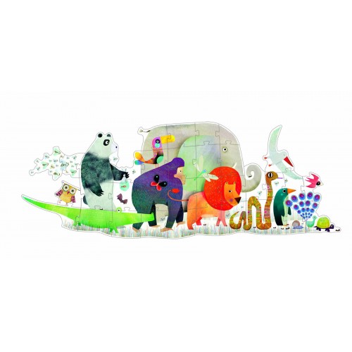 Puzzle gigant Djeco Parada animalelor image 1