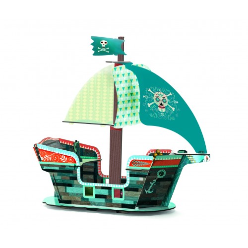 Corabia piratilor Djeco machetă 3D