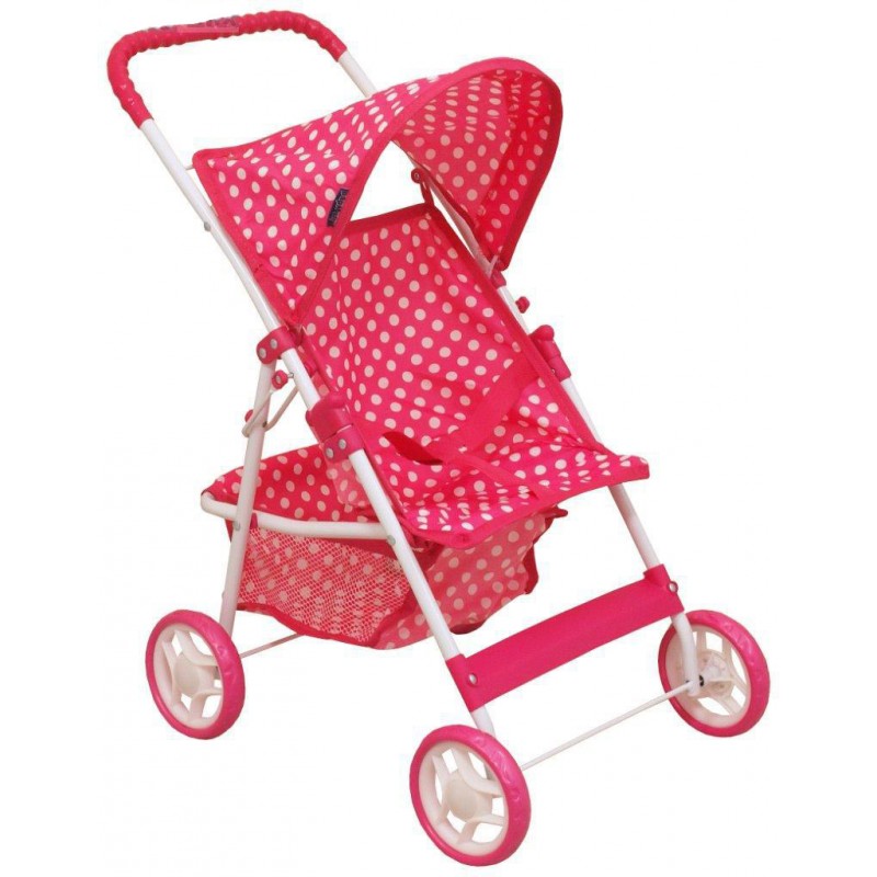 Carucior pentru papusi Pink Spotted