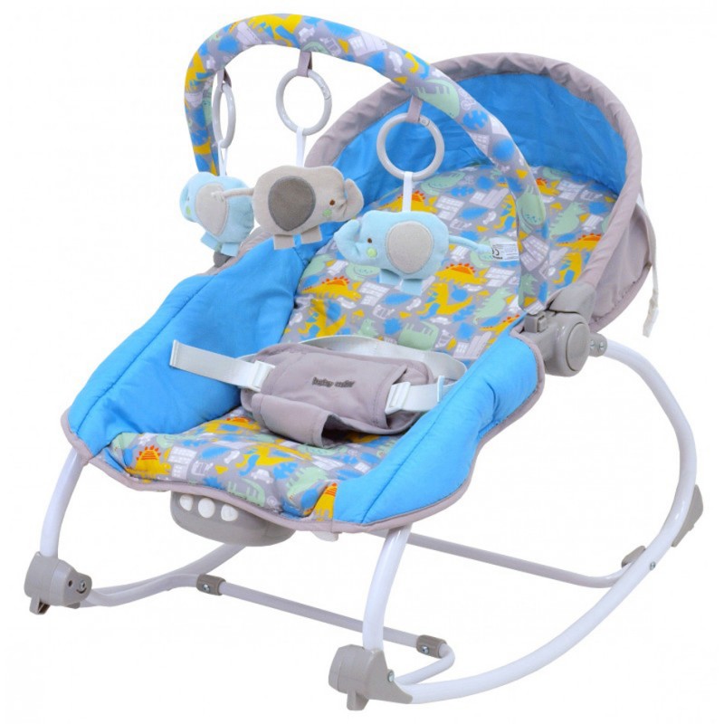 Balansoar muzical cu vibratii 2 in 1 Beverly - Blue