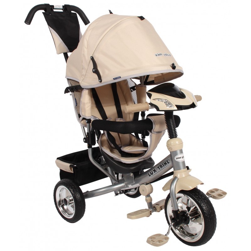 Tricicleta multifunctionala cu sunete si lumini Lux Trike ecru