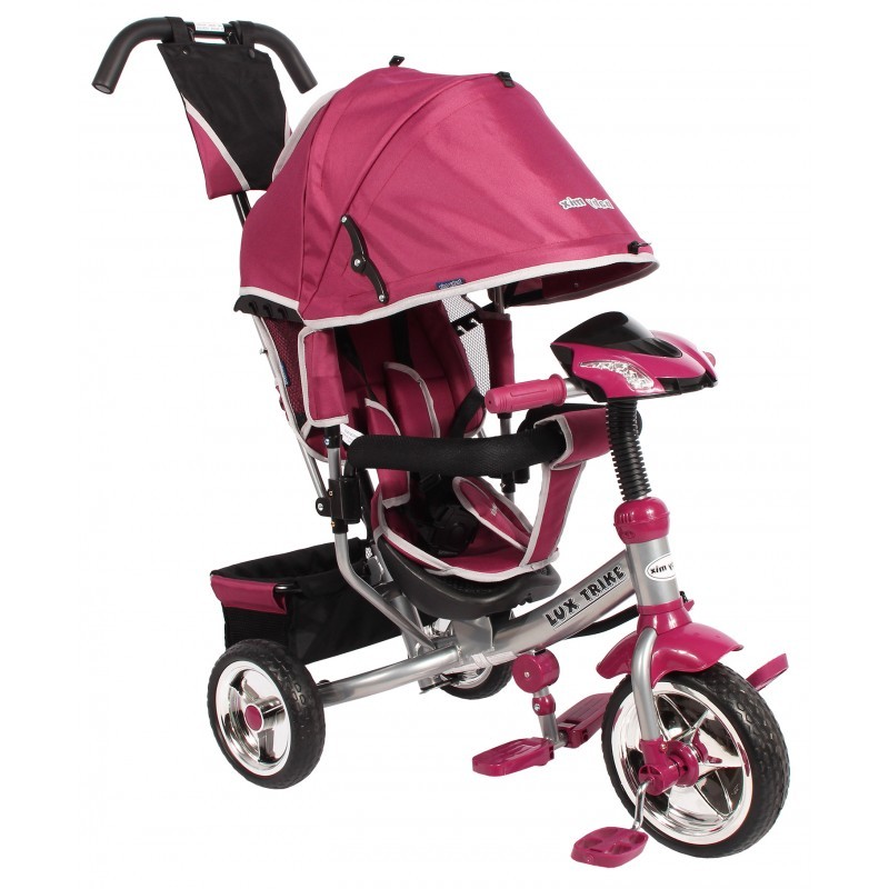 Tricicleta multifunctionala cu sunete si lumini Lux Trike pink