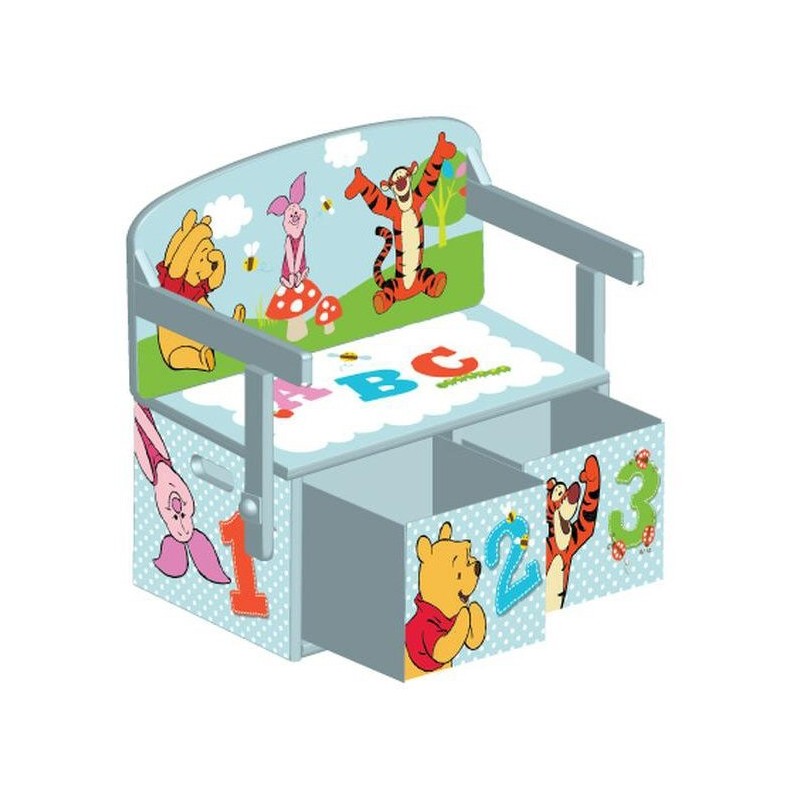 Mobilier 2 in 1 pentru depozitare jucarii Disney Winnie The Pooh