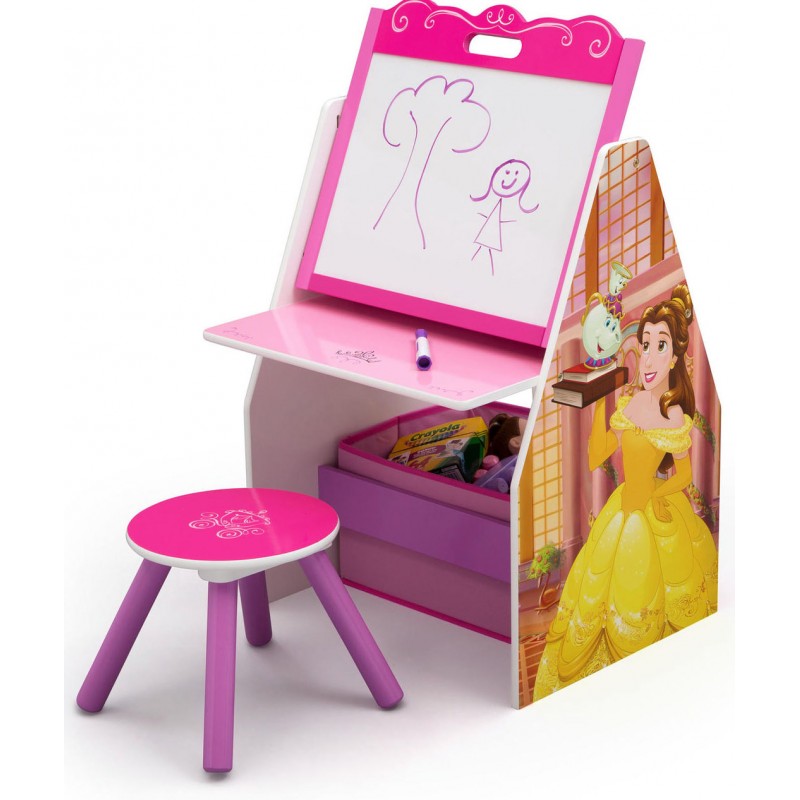 Set 2 in 1 organizator si birou cu tablita si scaun Disney Princess Activity Center