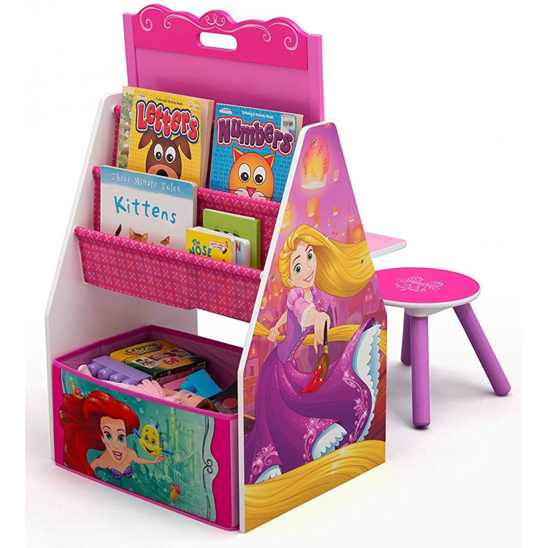 Set 2 in 1 organizator si birou cu tablita si scaun Disney Princess Activity Center image 1