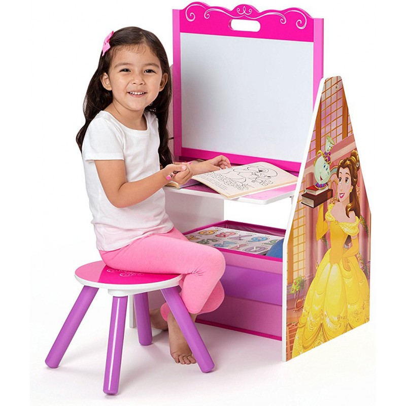 Set 2 in 1 organizator si birou cu tablita si scaun Disney Princess Activity Center image 2