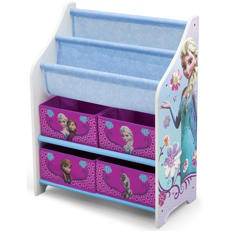 Organizator carti si jucarii cu cadru din lemn Disney Frozen image 2