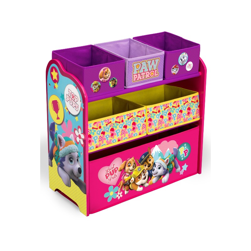 Organizator jucarii cu cadru din lemn Paw Patrol Girl