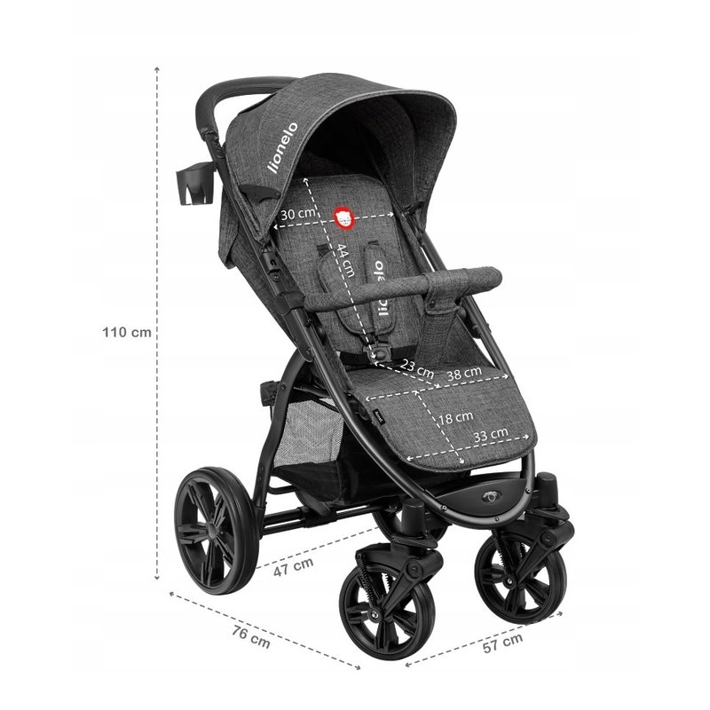 Lionelo - Carucior sport Annet, Stone image 24