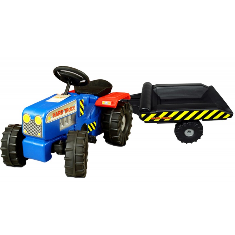 Tractor cu pedale si remorca Hard Truck blue