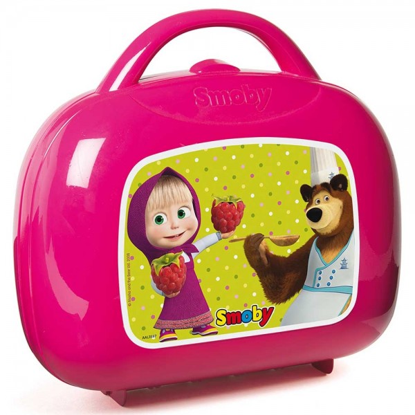 Bucatarie Smoby Masha and The Bear cu 17 accesorii image 2