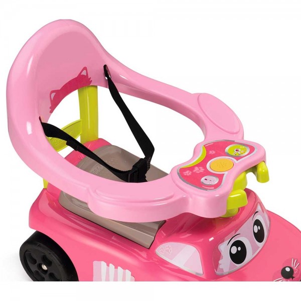 Masinuta de impins Smoby Auto Rocking 4 in 1 roz image 5