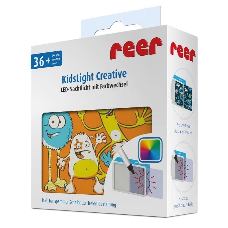 Lampa de veghe cu leduri colorate KidsLight Creative ?Monstrii? REER 5276 image 2