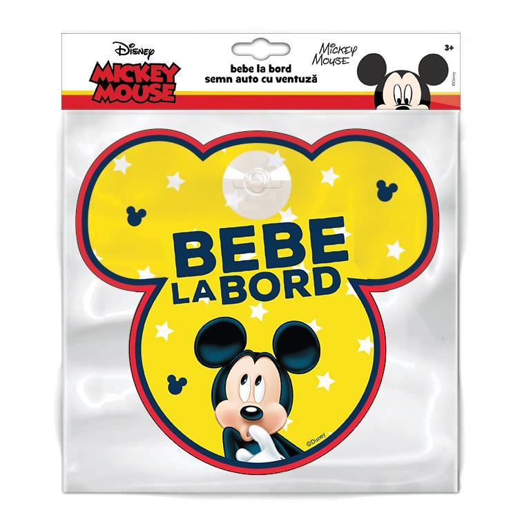 Semn auto Bebe la Bord - Mickey Mouse SEV9626 image 1