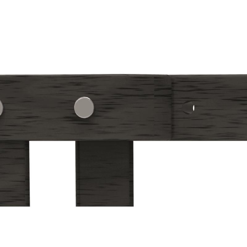 Poarta de siguranta extensibila Noma, 64 ? 100 cm, lemn negru, N93743 image 2