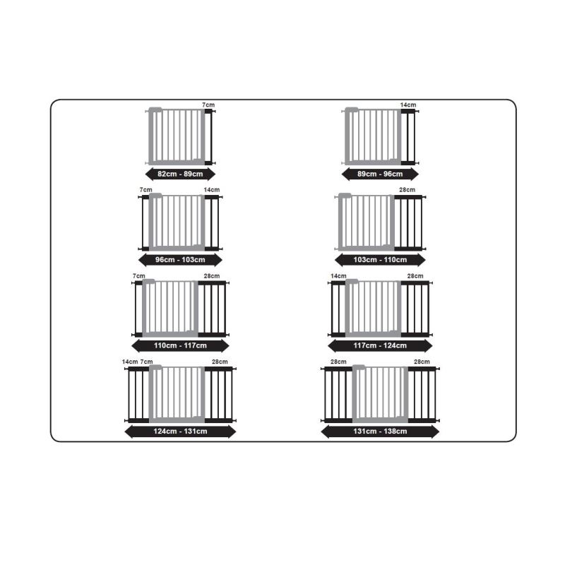 Poarta de siguranta Noma Easy Fit, presiune, 75-82 cm, metal negru, N94313 image 2