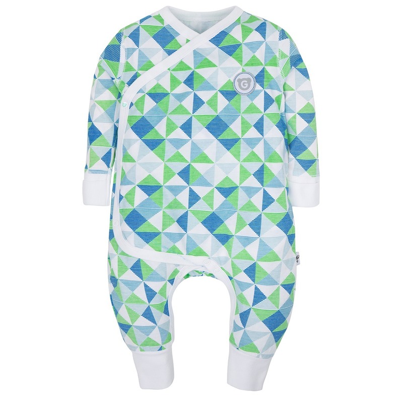 Gmini Salopeta pentru bebelusi Plus Mint- Figuri Geometrice