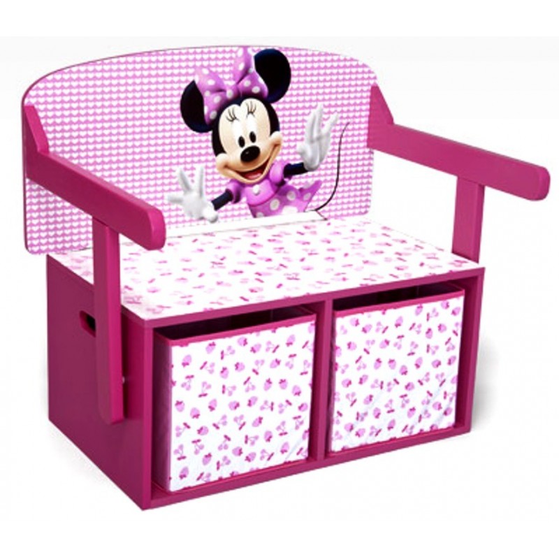 Mobilier 2 in 1 pentru depozitare jucarii Disney Minnie Mouse