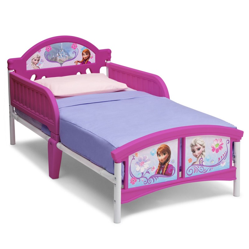 Set pat cu cadru metalic Disney Frozen si saltea pentru patut Dreamily - 140 x 70 x 10 cm image 1