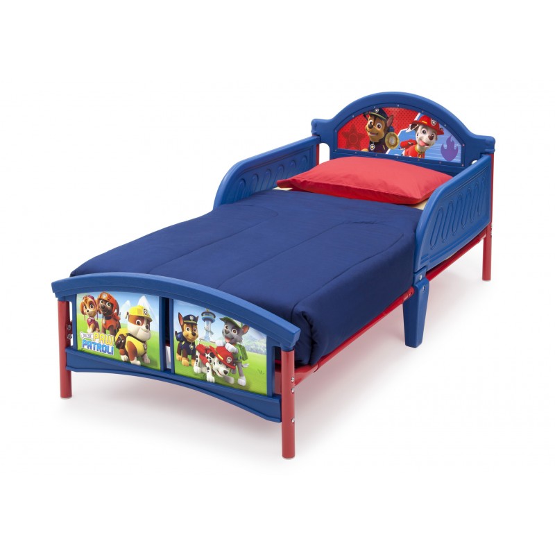 Set pat cu cadru metalic Paw Patrol si saltea pentru patut Dreamily - 140 x 70 x 10 cm image 1