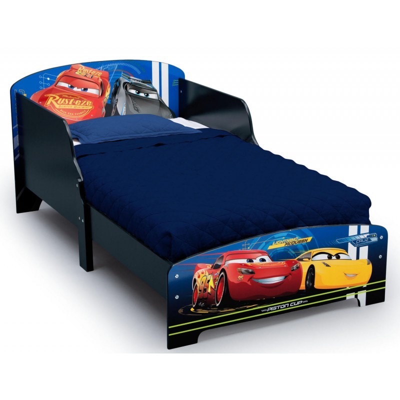 Set pat cu cadru din lemn Disney Cars Team si saltea pentru patut Dreamily - 140 x 70 x 10 cm image 2