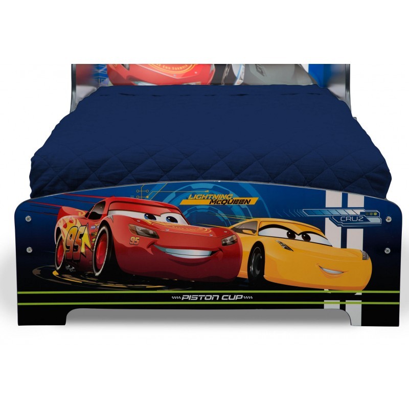 Set pat cu cadru din lemn Disney Cars Team si saltea pentru patut Dreamily - 140 x 70 x 10 cm image 3