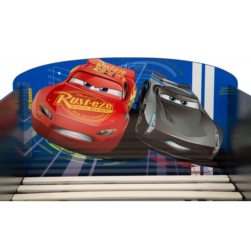 Set pat cu cadru din lemn Disney Cars Team si saltea pentru patut Dreamily - 140 x 70 x 10 cm image 4