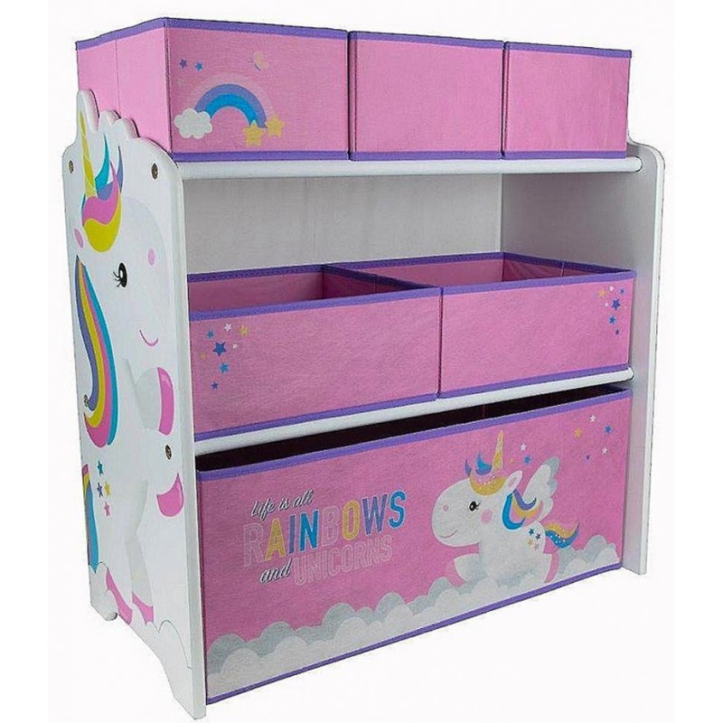 Organizator jucarii cu cadru din lemn Unicorn