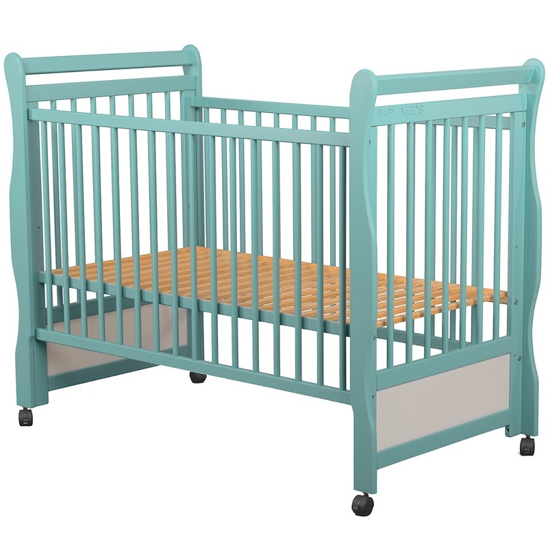 BabyNeeds Patut din lemn Jas 120x60 cm Mint